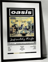 Oasis Definitely Maybe Middlesbrough Town Hall Middlesbrough 30th December 1994 - Setlist Tour Poster - Setlist