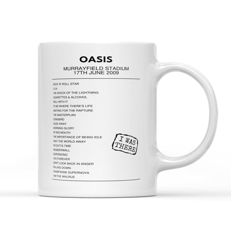 Oasis Dig Out Your Soul Murrayfield Stadium Edinburgh 17th June 2009 - Setlist Mug - Setlist