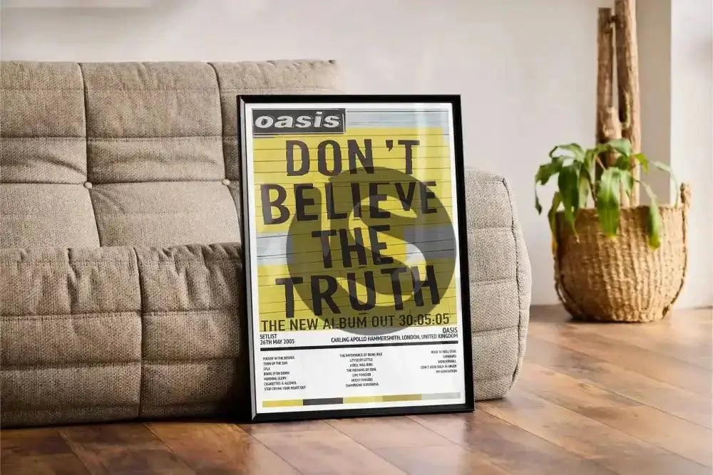 Oasis Don't Believe the Truth Carling Apollo Hammersmith London 26th May 2005 - Setlist Tour Poster - Setlist