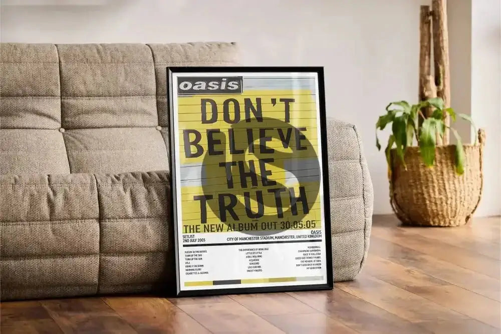 Oasis Don't Believe the Truth City of Manchester Stadium Manchester 2nd July 2005 - Setlist Tour Poster - Setlist