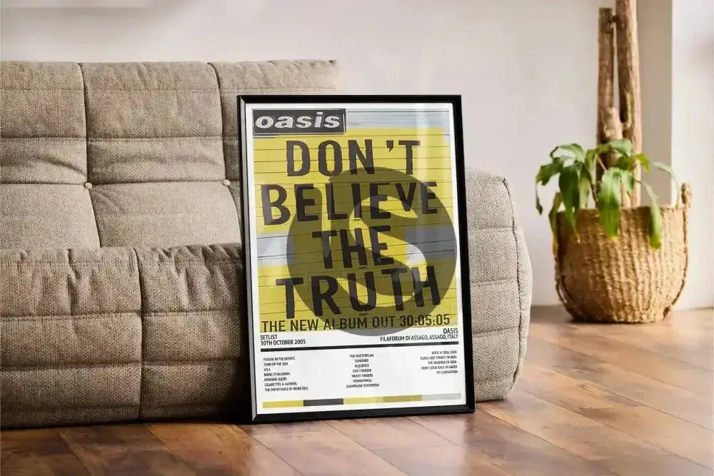 Oasis Don't Believe the Truth FilaForum di Assago Assago 30th October 2005 - Setlist Tour Poster - Setlist