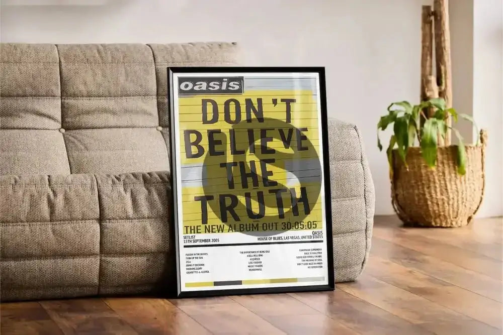 Oasis Don't Believe the Truth House of Blues Las Vegas 15th September 2005 - Setlist Tour Poster - Setlist