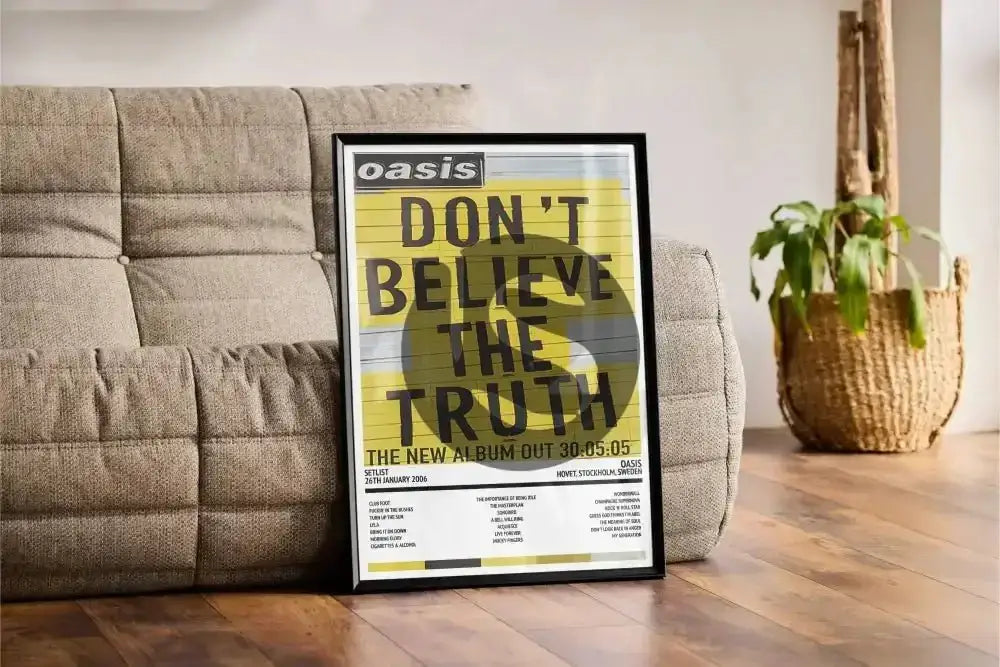 Oasis Don't Believe the Truth Hovet Stockholm 26th January 2006 - Setlist Tour Poster - Setlist