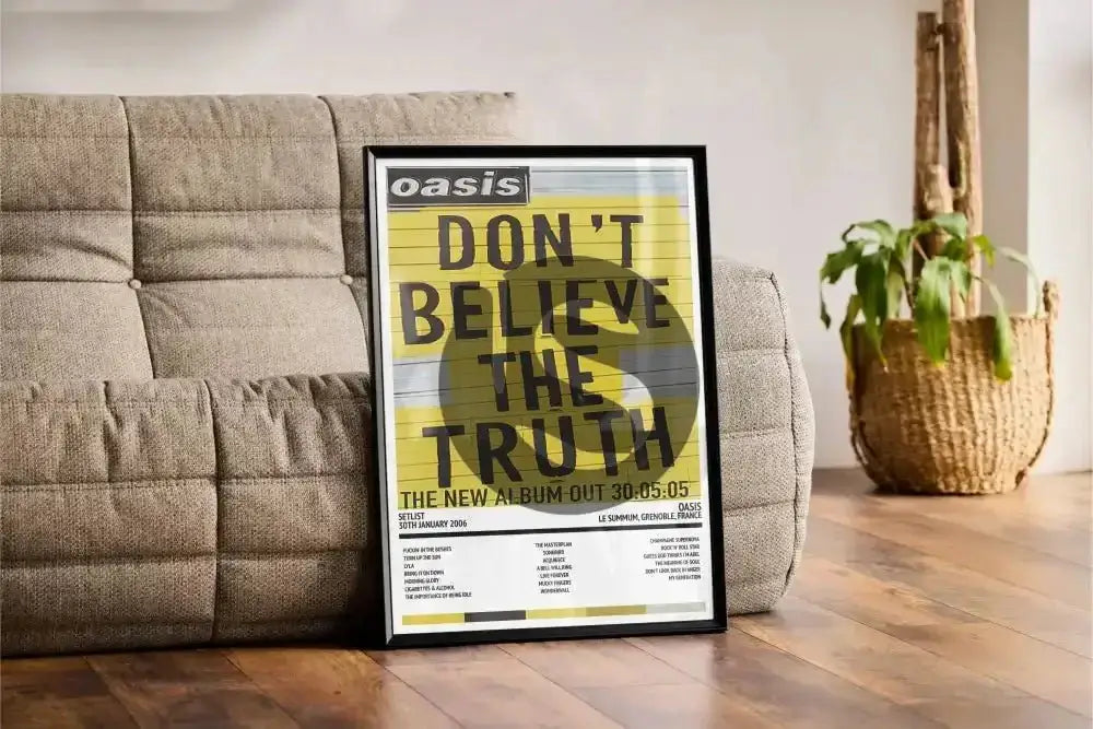 Oasis Don't Believe the Truth Le Summum Grenoble 30th January 2006 - Setlist Tour Poster - Setlist