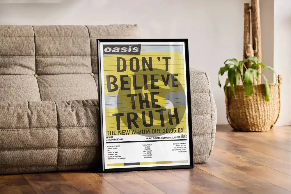 Oasis Don't Believe the Truth Murat Theatre Indianapolis 23rd March 2006 - Setlist Tour Poster - Setlist