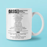 Oasis Reebok Stadium Bolton July 15, 2000 Setlist Mug - Setlist