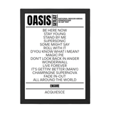 Oasis Setlist 30-09-1997-Birmingham - Setlist