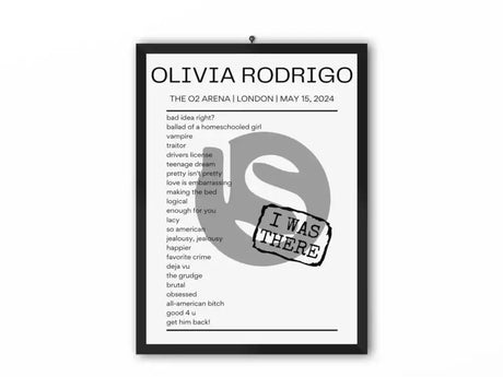 Olivia Rodrigo The O2 Arena London May 15, 2024 Replica Setlist - Setlist