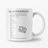 Olivia Rodrigo The O2 Arena London May 17, 2024 Replica Setlist Mug - Setlist