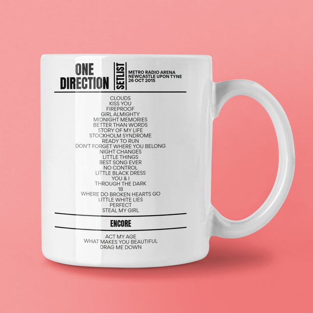 One Direction 02 Arena London October 26, 2015 Setlist Mug - Setlist