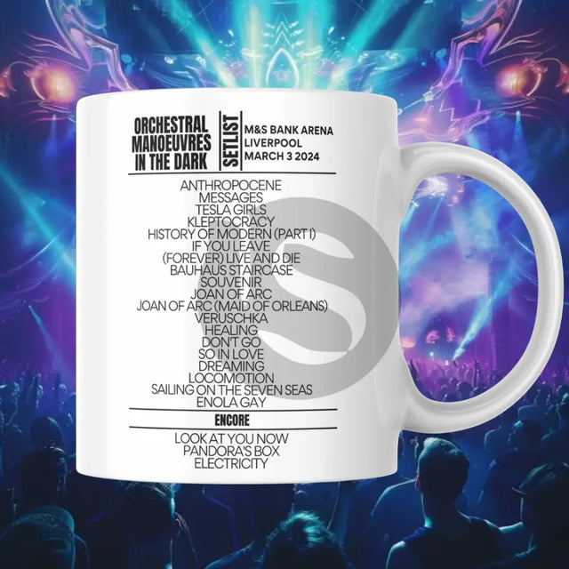 Orchestral Manoeuvres In The Dark Liverpool March 3 2024 Setlist Mug - Setlist