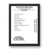 Palaye Royale February 19, 2020 O2 Ritz Manchester Setlist Poster - Setlist