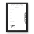 Palaye Royale September 01, 2024 The Leadmill Sheffield Setlist Poster - Setlist