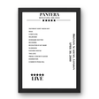 Pantera April 30, 2000 Brixton Academy London Setlist Poster - Setlist