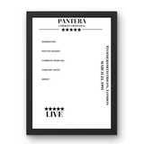 Pantera March 23, 1991 Hammersmith Odeon London Setlist Poster - Setlist