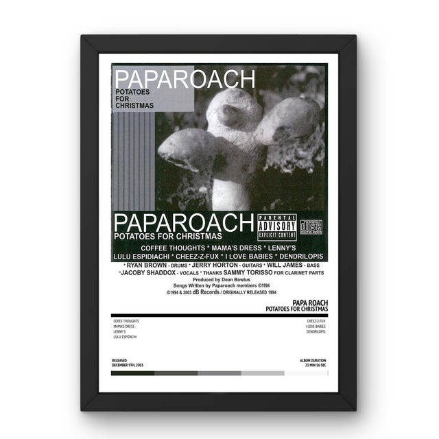 Papa Roach - Potatoes For Christmas (2003) Poster - Setlist