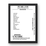 Pearl Jam September 07, 2024 Wells Fargo Center Philadelphia Setlist Poster - Setlist