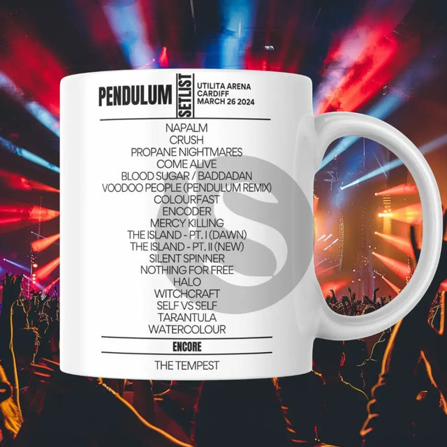 Pendulum Cardiff March 2024 Setlist Mug - Setlist