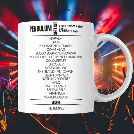 Pendulum Leeds March 2024 Setlist Mug - Setlist