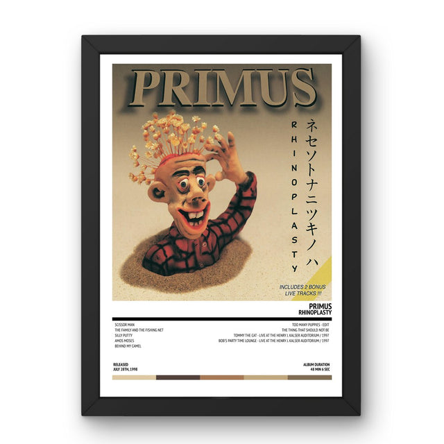 Primus - Rhinoplasty (1998) Poster - Setlist