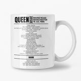 Queen Maine Road 16 July 1986 Setlist Mug - Setlist