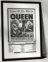 Queen News of the World Cobo Arena Detroit 19th November 1977 - Setlist Tour Poster - Setlist