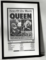 Queen News of the World Johanneshov Isstadion Stockholm 12th April 1978 - Setlist Tour Poster - Setlist