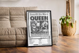 Queen News of the World Wembley Arena London 12th May 1978 - Setlist Tour Poster - Setlist