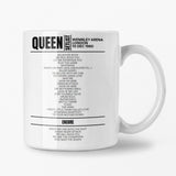 Queen Wembley Arena London 10 December 1980 Setlist Mug - Setlist