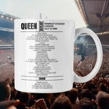 Queen Wembley Stadium July 12 1986 Setlist Mug - Setlist