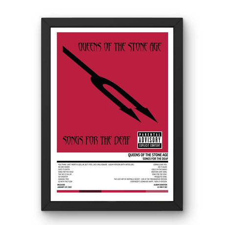 Queens of the Stone Age - Songs For The Deaf (2002) Poster - Setlist