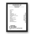 Radiohead June 23, 2017 Worthy Farm Pilton Setlist Poster - Setlist