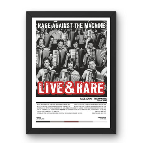 Rage Against The Machine - Live & Rare (2022) Poster - Setlist