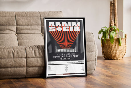 Rammstein Stadium Tour Deutsche Bank Park Frankfurt 12th July 2024 - Setlist Tour Poster - Setlist