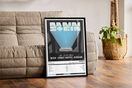 Rammstein Stadium Tour Ernst Happel Stadion Vienna 26th July 2023 - Setlist Tour Poster - Setlist