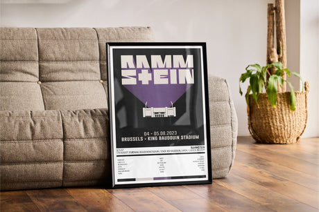 Rammstein Stadium Tour Koning Boudewijnstadium / Stade Roi Baudouin Laken / Laeken 5th August 2023 - Setlist Tour Poster - Setlist