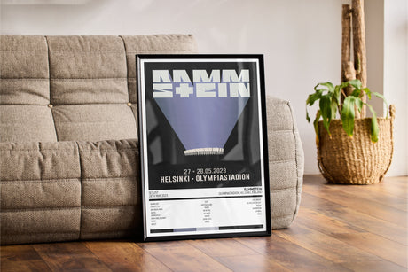 Rammstein Stadium Tour Olympiastadion Helsinki 28th May 2023 - Setlist Tour Poster - Setlist