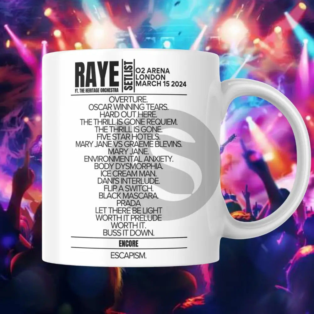 RAYE London March 15 2024 Setlist Mug - Setlist