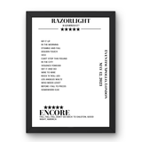 Razorlight May 12, 2023 Eventim Apollo London Setlist Poster - Setlist