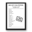 Red Hot Chili Peppers December 18, 2016 The O2 Arena London Setlist Poster - Setlist