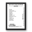 Red Hot Chili Peppers June 18, 2004 City of Manchester Stadium Manchester Setlist Poster - Setlist