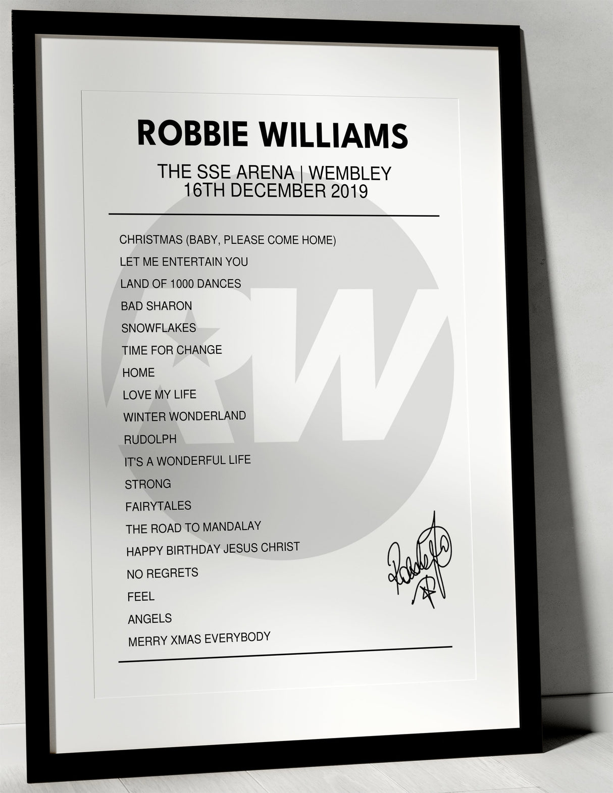 Robbie Williams 16th December 2019 The SSE Arena, Wembley London I Was There - Setlist