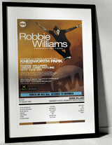 Robbie Williams Weekends of Mass Distraction Knebworth House Knebworth 1st August 2003 - Setlist Tour Poster - Setlist