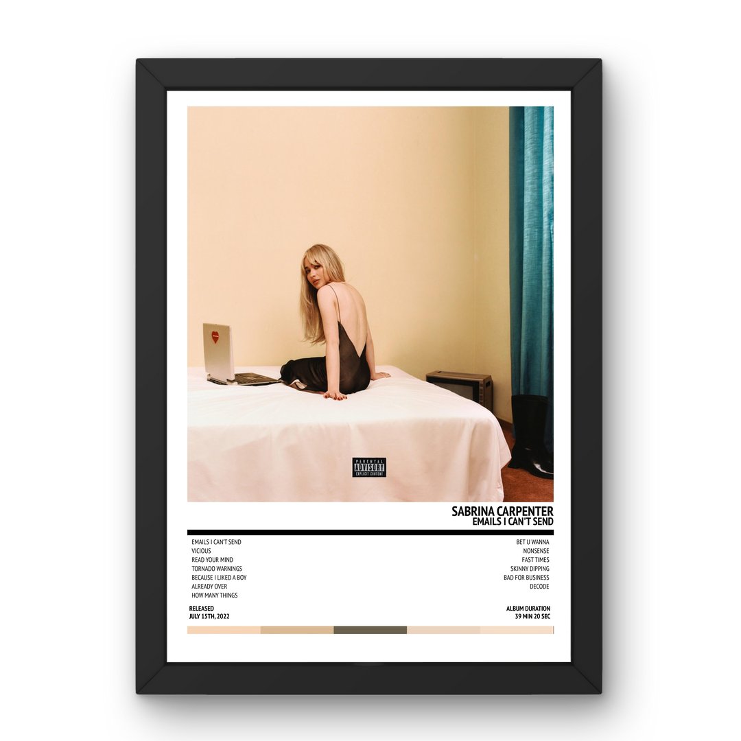 Sabrina Carpenter - emails i can't send (2022) Poster - Setlist