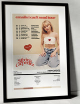 Sabrina Carpenter emails i can't send Tour Paleis 12 / Palais 12 Laken / Laeken 23rd June 2023 - Setlist Tour Poster - Setlist