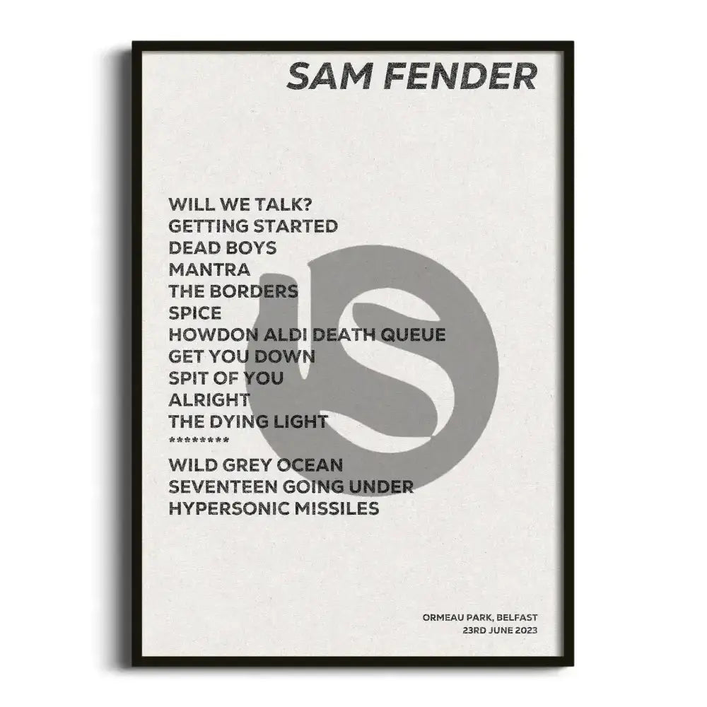 Sam Fender Belfast 23rd June 2023 - Gig Setlist - Setlist