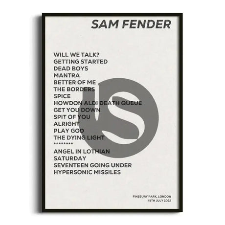 Sam Fender London 15th July 2022 - Gig Setlist - Setlist