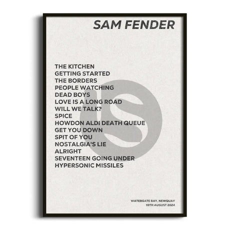 Sam Fender Newquay 10th August 2024 - Gig Setlist - Setlist