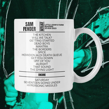 Sam Fender Reading August 25, 2023 Replica Setlist Mug - Setlist