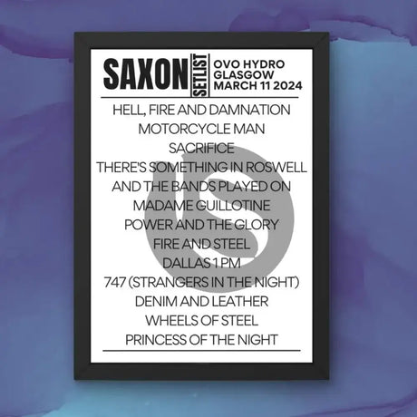 Saxon Glasgow March 2024 Setlist - Setlist